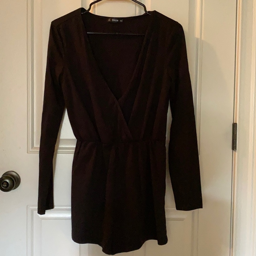 Black jersey romper